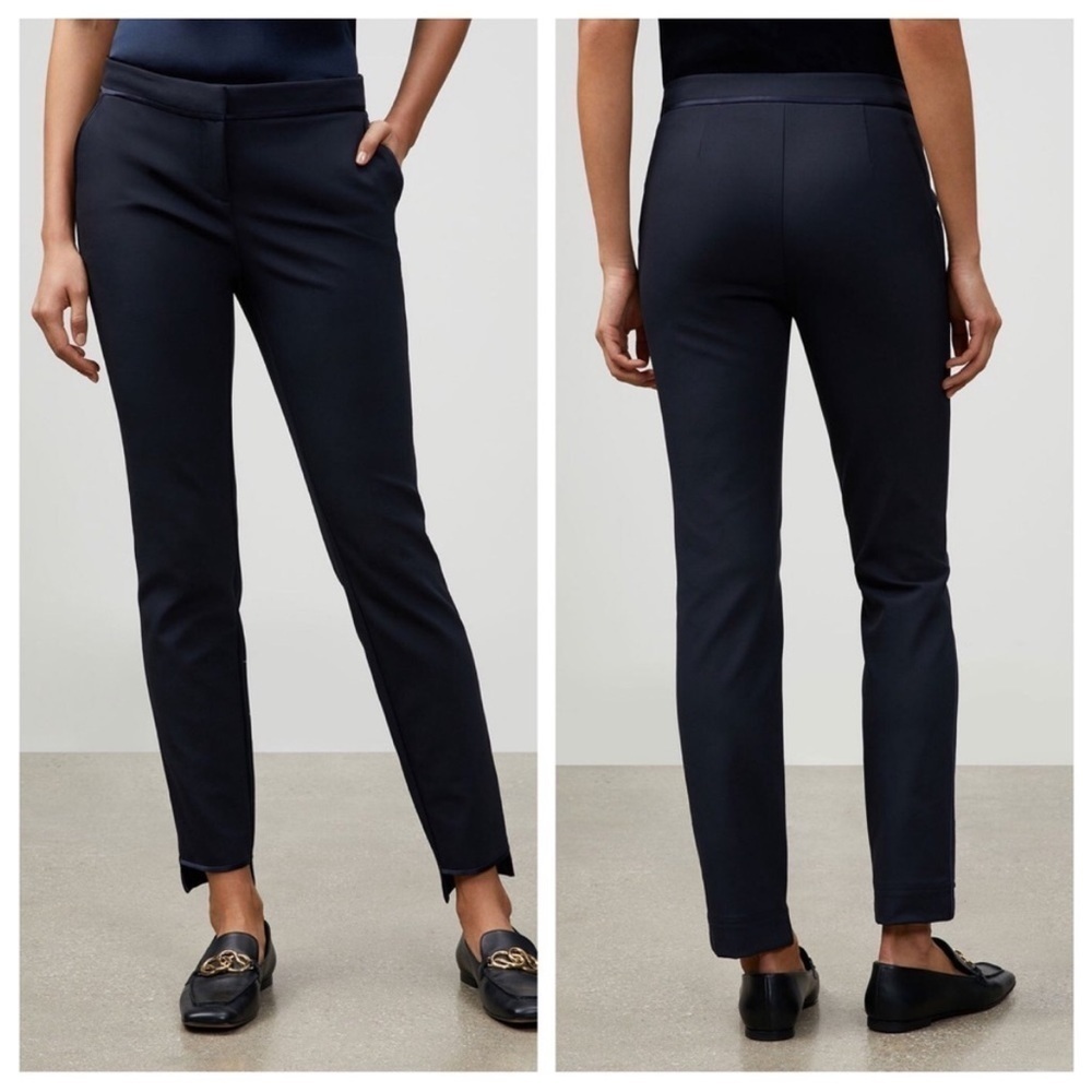 Lafayette 148 New York Acclaimed Stretch Step Manhattan Slim Pant Hem Size 6